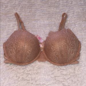 VS PINK Date Bra in Metallic Nude